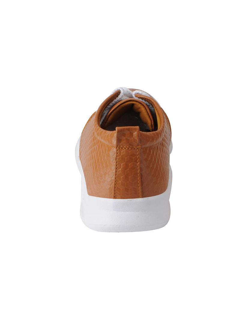 tan leatherette casual shoes - 16015617 - Zoom Image - 3