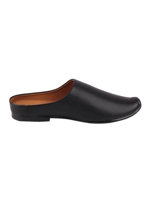 black leatherette slip on mules - 16015621 - Standard Image - 2