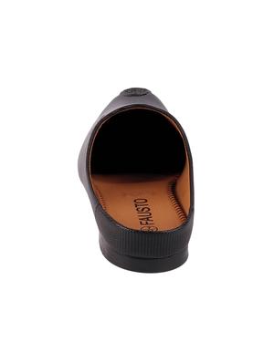 black leatherette slip on mules - 16015621 - Standard Image - 3