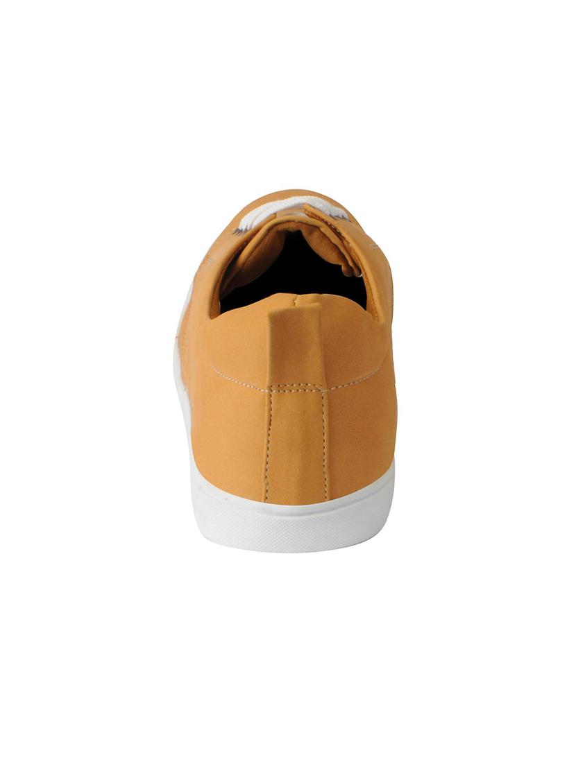 tan leatherette lace up sneakers - 16015629 - Zoom Image - 3