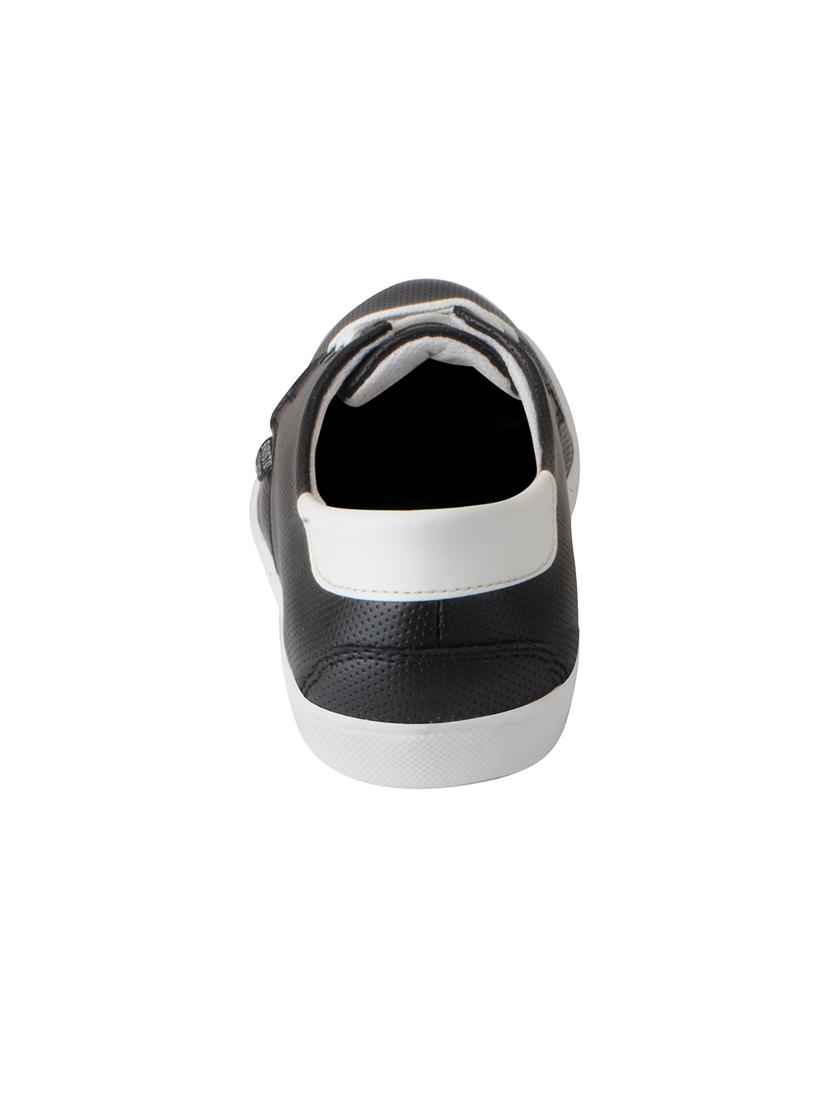 black leatherette lace up sneakers - 16015641 - Zoom Image - 3