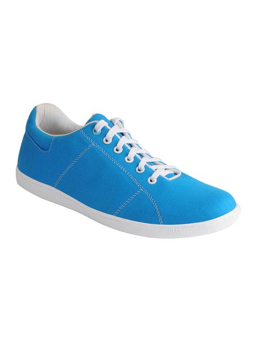 blue canvas lace up sneakers - 16015646 - Standard Image - 1