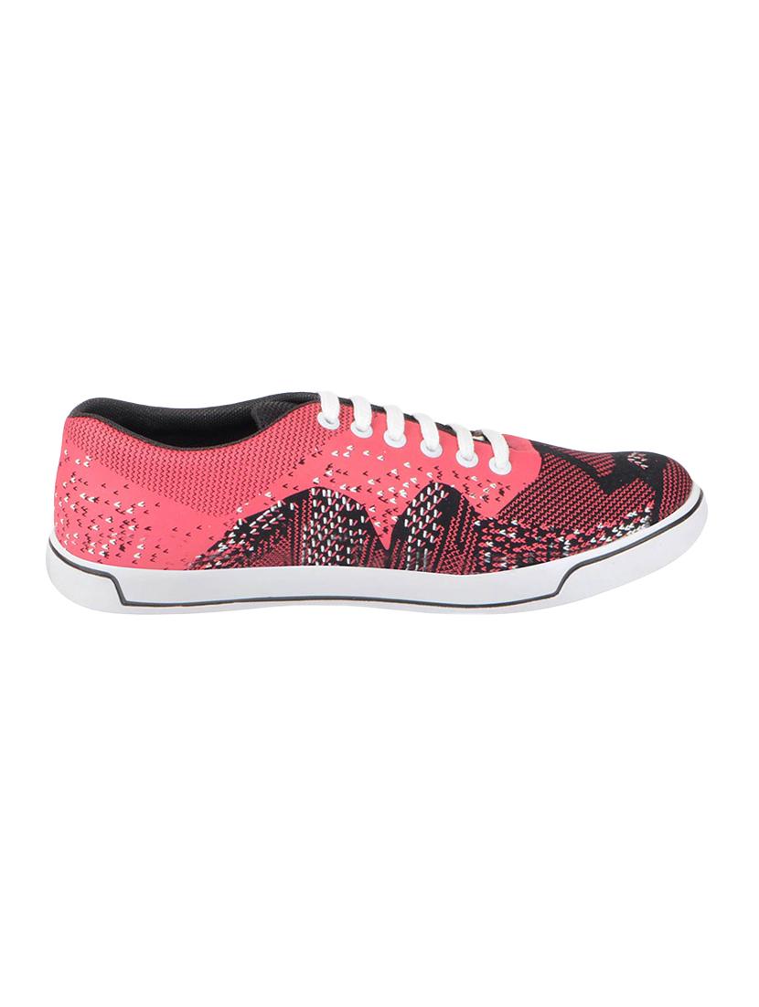 pink leatherette lace up sneakers - 16015648 - Zoom Image - 2