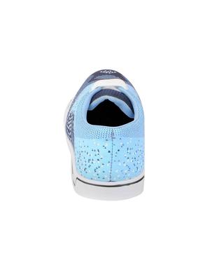 blue leatherette lace up sneakers - 16015649 - Standard Image - 3