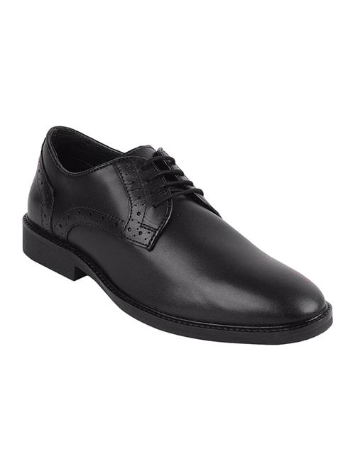black leatherette lace-up derbys - 16015664 - Very Small Image - 1