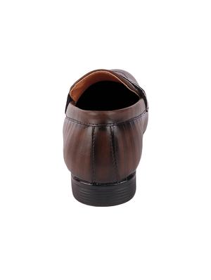 brown leatherette slipons - 16015681 - Standard Image - 3
