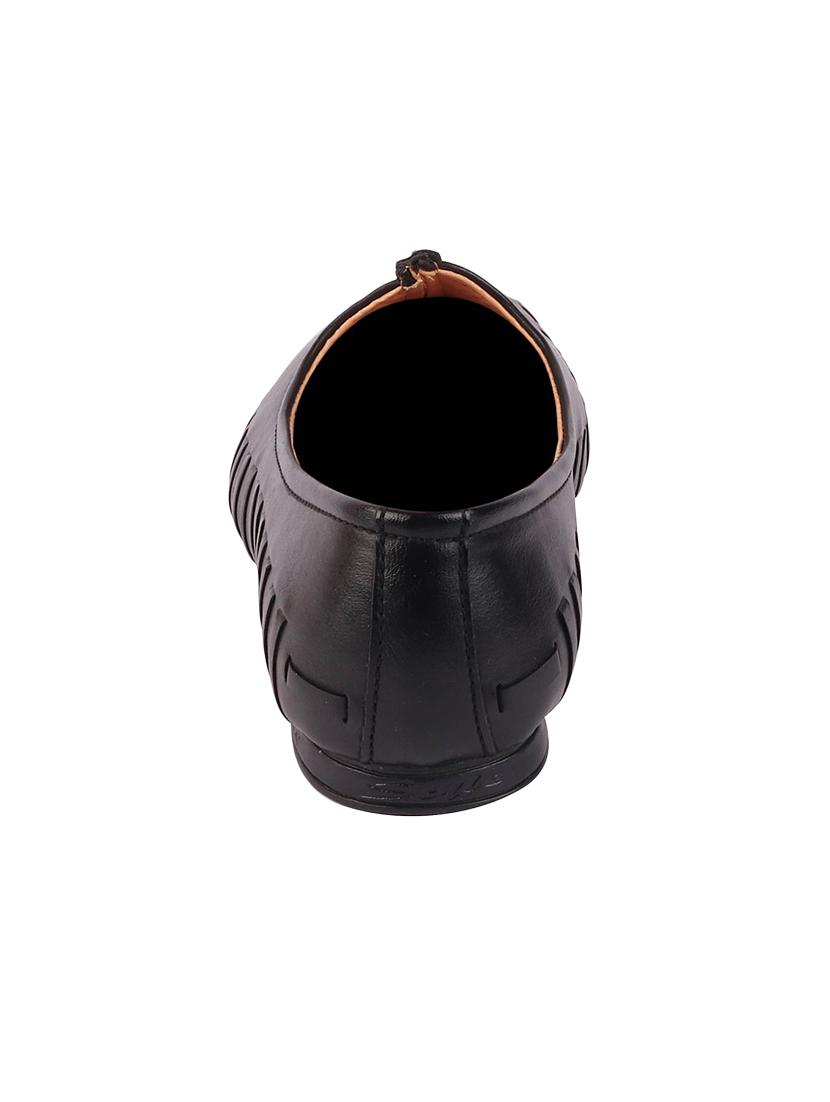 black leatherette slip on jutis - 16015687 - Zoom Image - 3