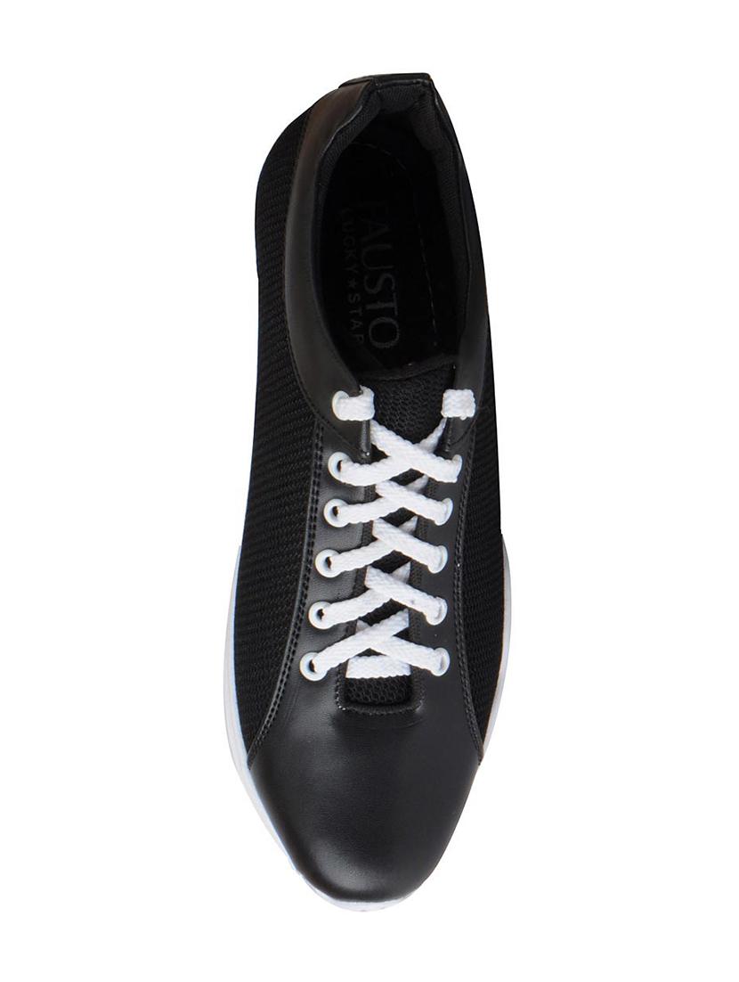 black faux leather sport shoes - 16015720 - Zoom Image - 4