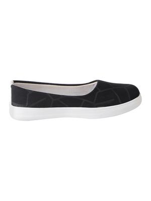 black synthetic slip on ballerina - 16015725 - Standard Image - 2
