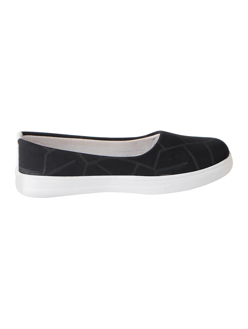 black synthetic slip on ballerina - 16015725 - Zoom Image - 2