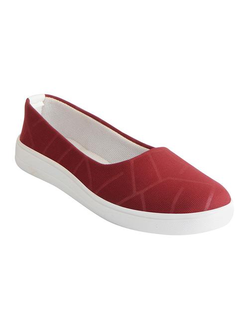 maroon synthetic slip on ballerina - 16015727 - Very Small Image - 1