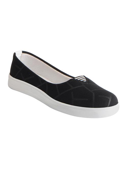 black synthetic slip on ballerina - 16015729 - Standard Image - 1