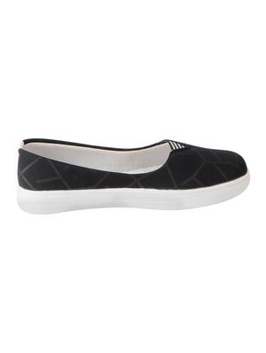 black synthetic slip on ballerina - 16015729 - Standard Image - 2