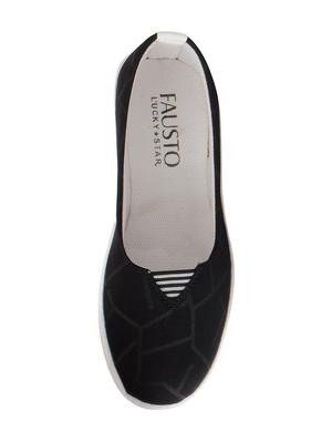 black synthetic slip on ballerina - 16015729 - Standard Image - 4