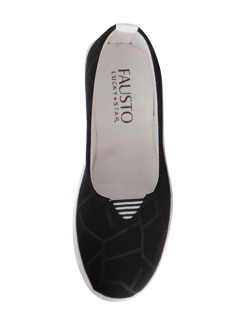 black synthetic slip on ballerina - 16015729 - Zoom Image - 4