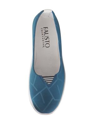 blue synthetic slip on ballerina - 16015730 - Standard Image - 4
