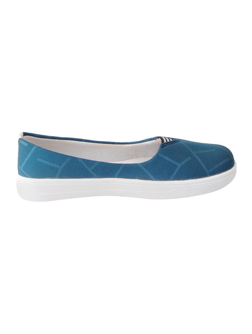 blue synthetic slip on ballerina - 16015730 - Zoom Image - 2