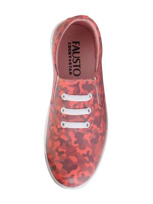 pink synthetic slip on casual shoes - 16015743 - Standard Image - 4