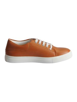 tan synthetic laceup sneakers - 16015746 - Standard Image - 2