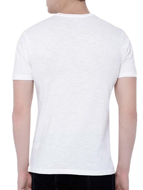 white chest print t-shirt - 16015773 - Zoom Image - 3