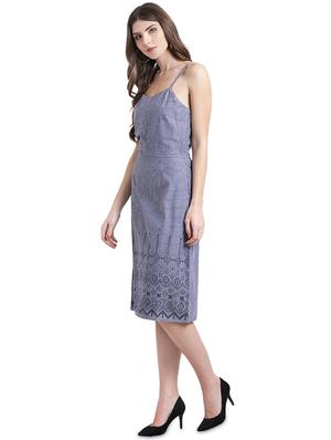 tie back striped a-line dress - 16015823 - Standard Image - 2