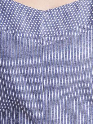 tie back striped a-line dress - 16015823 - Standard Image - 4