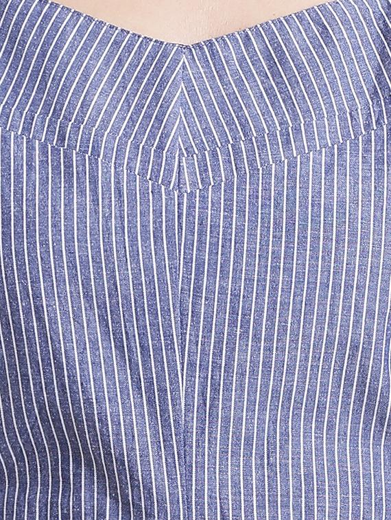 tie back striped a-line dress - 16015823 - Zoom Image - 4