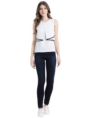 contrast piped layered top - 16015843 - Standard Image - 4