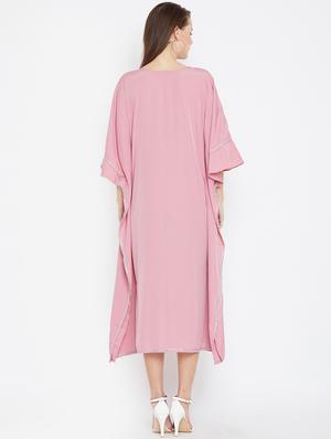 lace detail embroidered sequined kaftan - 16015876 - Standard Image - 3
