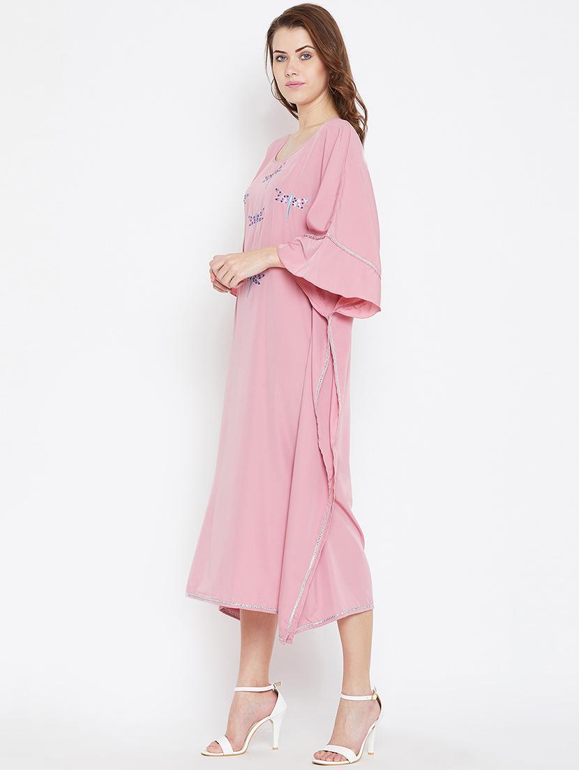 lace detail embroidered sequined kaftan - 16015876 - Zoom Image - 2