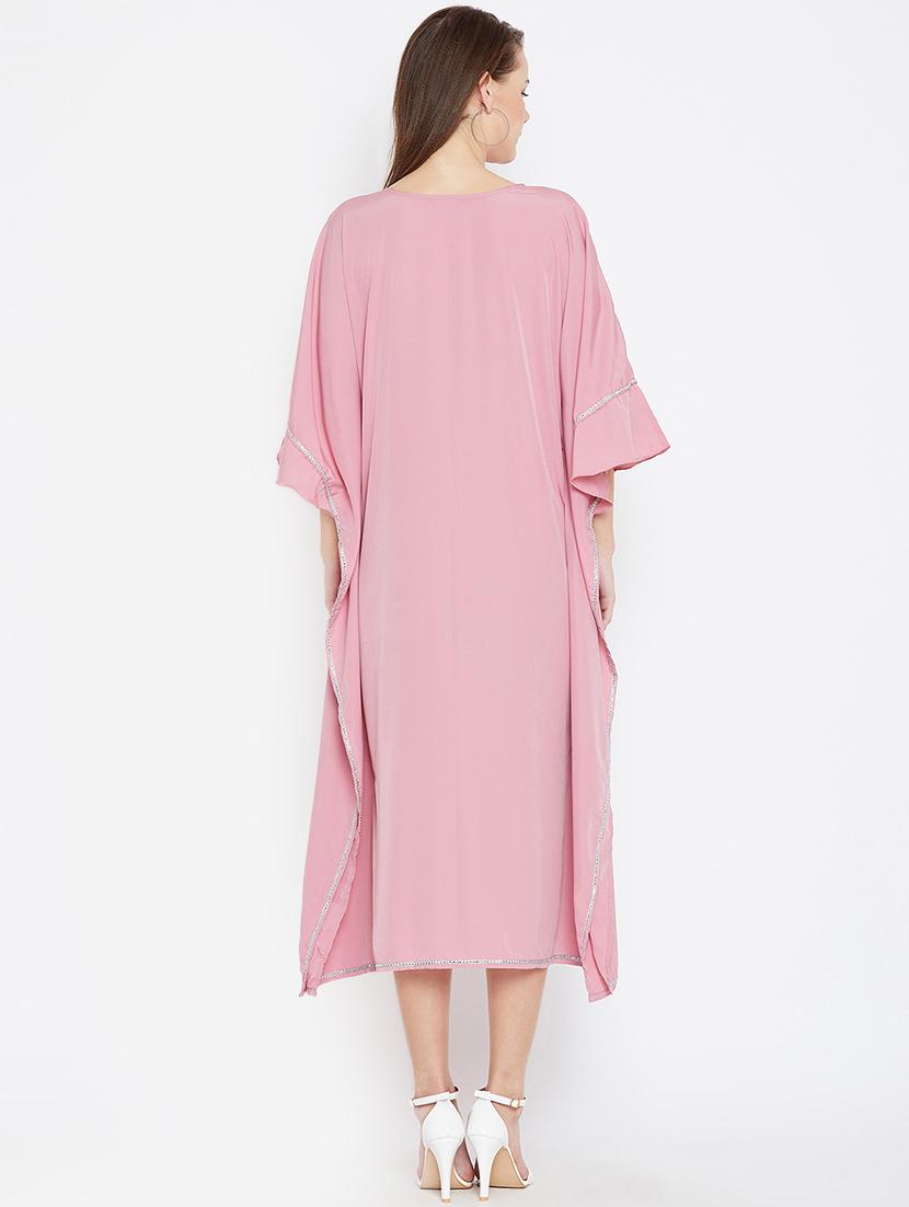 lace detail embroidered sequined kaftan - 16015876 - Zoom Image - 3