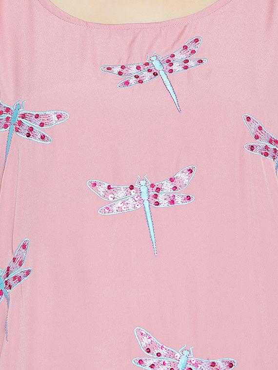 lace detail embroidered sequined kaftan - 16015876 - Zoom Image - 4
