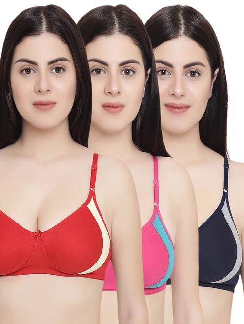 set of 3 color block bras - 16015882 - Standard Image - 1