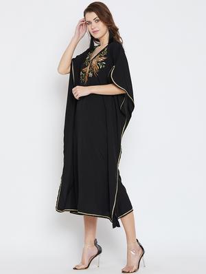 lace detail embroidered sequined kaftan - 16015888 - Standard Image - 2