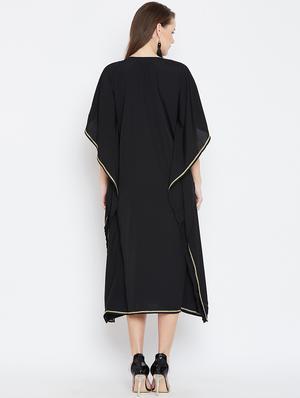 lace detail embroidered sequined kaftan - 16015888 - Standard Image - 3