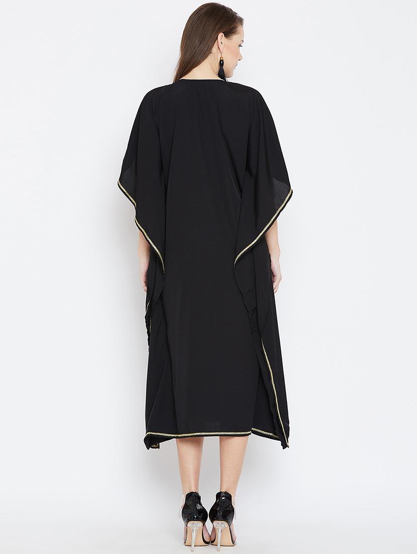 lace detail embroidered sequined kaftan - 16015888 - Zoom Image - 3