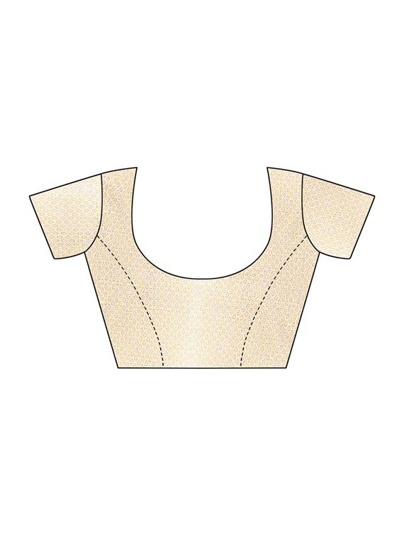 conversational bordered saree with blouse - 16015937 - Zoom Image - 3