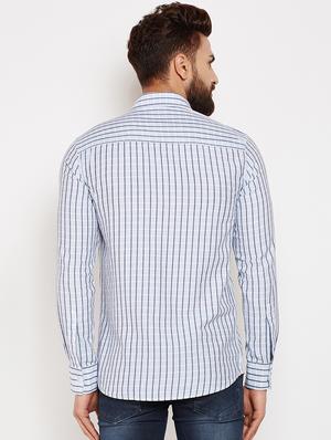 blue checkered casual shirt - 16015955 - Standard Image - 3