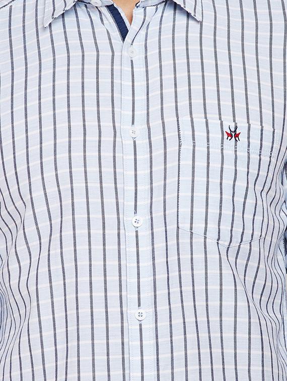 blue checkered casual shirt - 16015955 - Zoom Image - 5