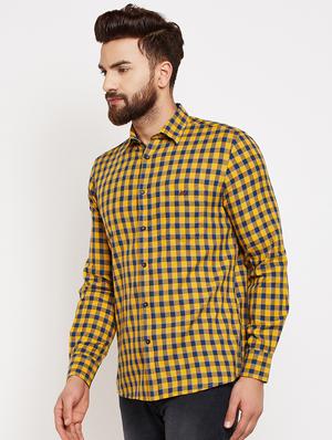 yellow cotton casual shirt - 16015960 - Standard Image - 2