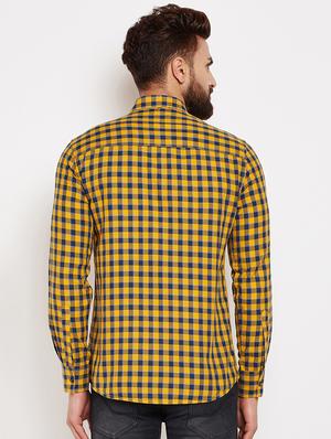 yellow cotton casual shirt - 16015960 - Standard Image - 3
