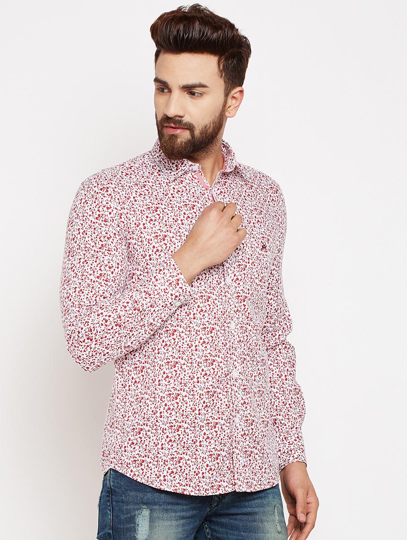 red printed casual shirt - 16015964 - Zoom Image - 2