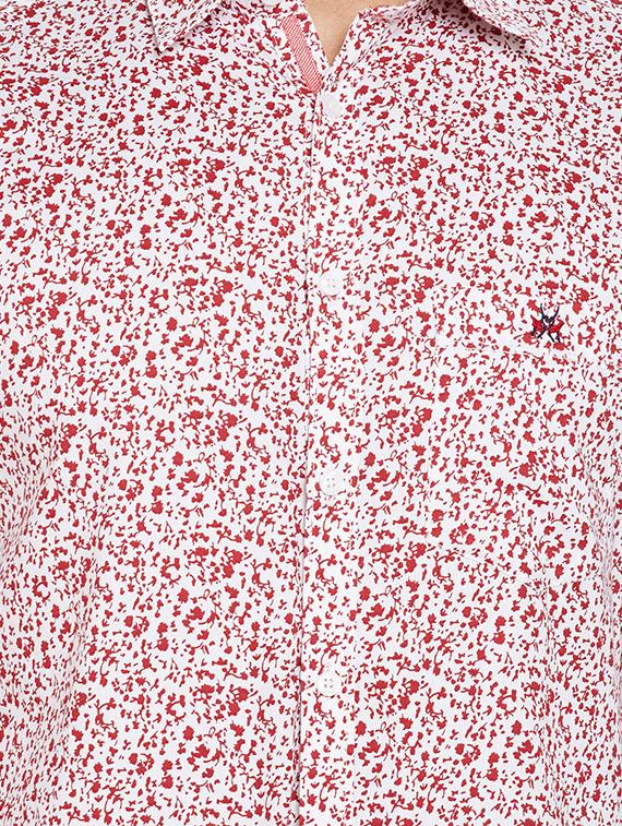 red printed casual shirt - 16015964 - Zoom Image - 5