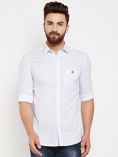 white printed casual shirt - 16015967 - Standard Image - 1