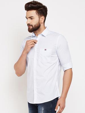 white printed casual shirt - 16015967 - Standard Image - 2