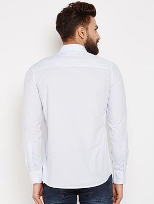 white printed casual shirt - 16015967 - Standard Image - 3