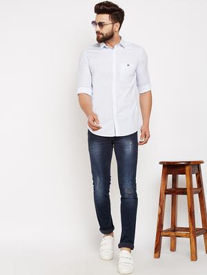 white printed casual shirt - 16015967 - Standard Image - 4