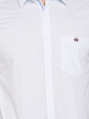 white printed casual shirt - 16015967 - Standard Image - 5