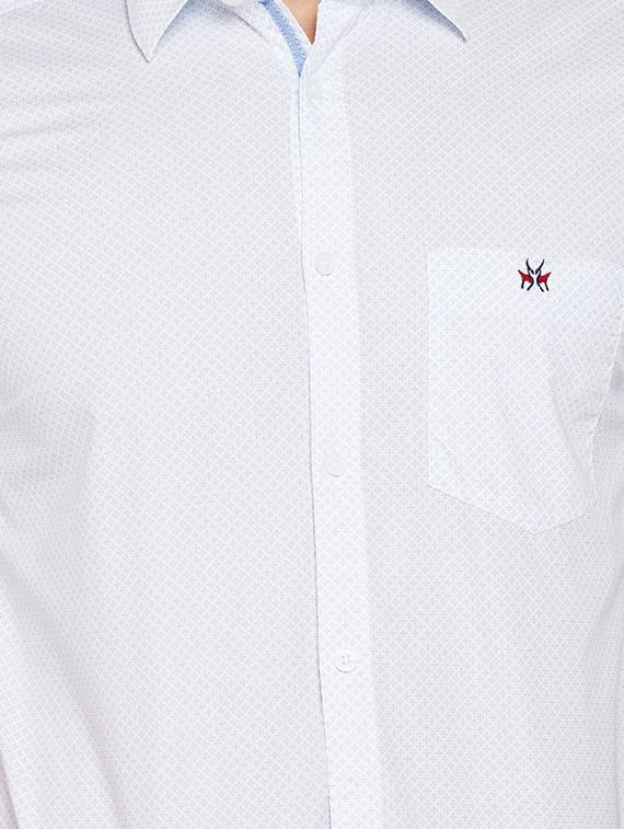 white printed casual shirt - 16015967 - Zoom Image - 5