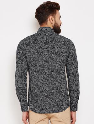 black printed casual shirt - 16015972 - Standard Image - 3